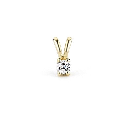Tria vedhæng i 14 kt guld med rund diamant (0,08–0,28 ct) fra Nuran.